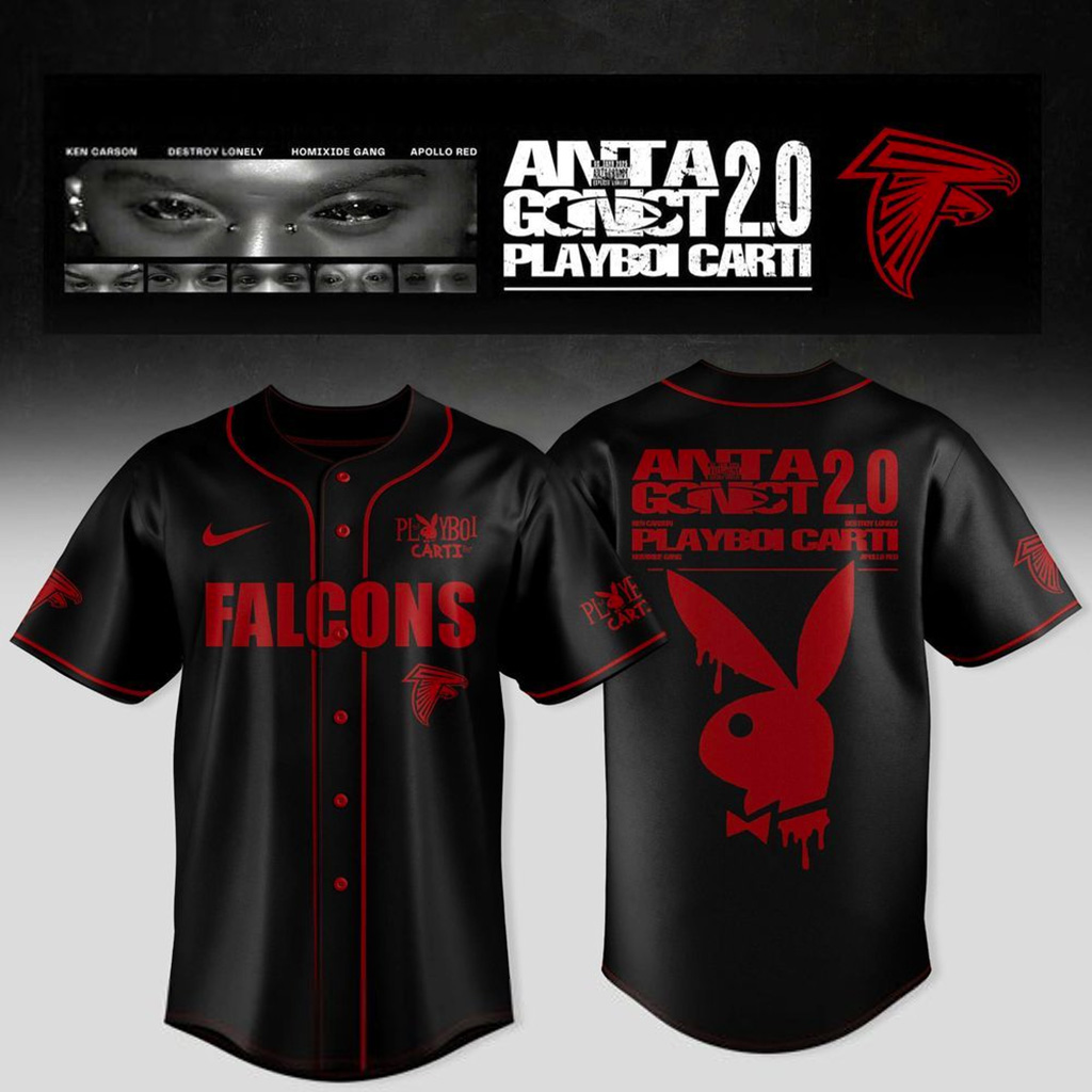 Atlanta Falcons X Playboi Carti Announces 2025 Tour Jersey Atlanta Braves Merch Gifts For Him
