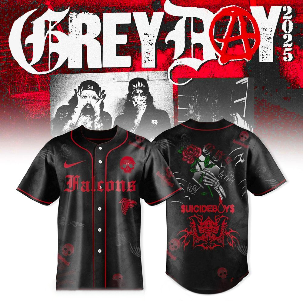 Atlanta Falcons X Uicideboy Greyday Tour Merch 2025 Jersey Atlanta Falcons Merch Him Gifts