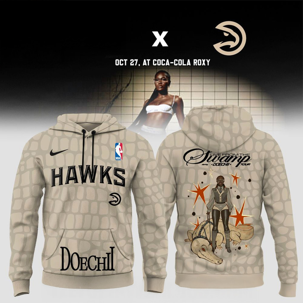 Atlanta Hawks X Doechii Live From The Swamp Tour 2025 Hoodie Atlanta Hawks Merch Fan Gifts
