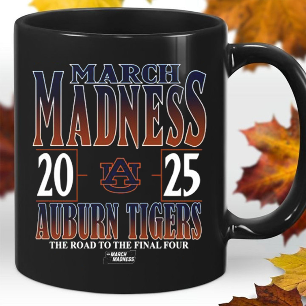 Auburn Tigers 2025 NCAA DI Men's Tournament March Madness The Road To The Final Four Mug