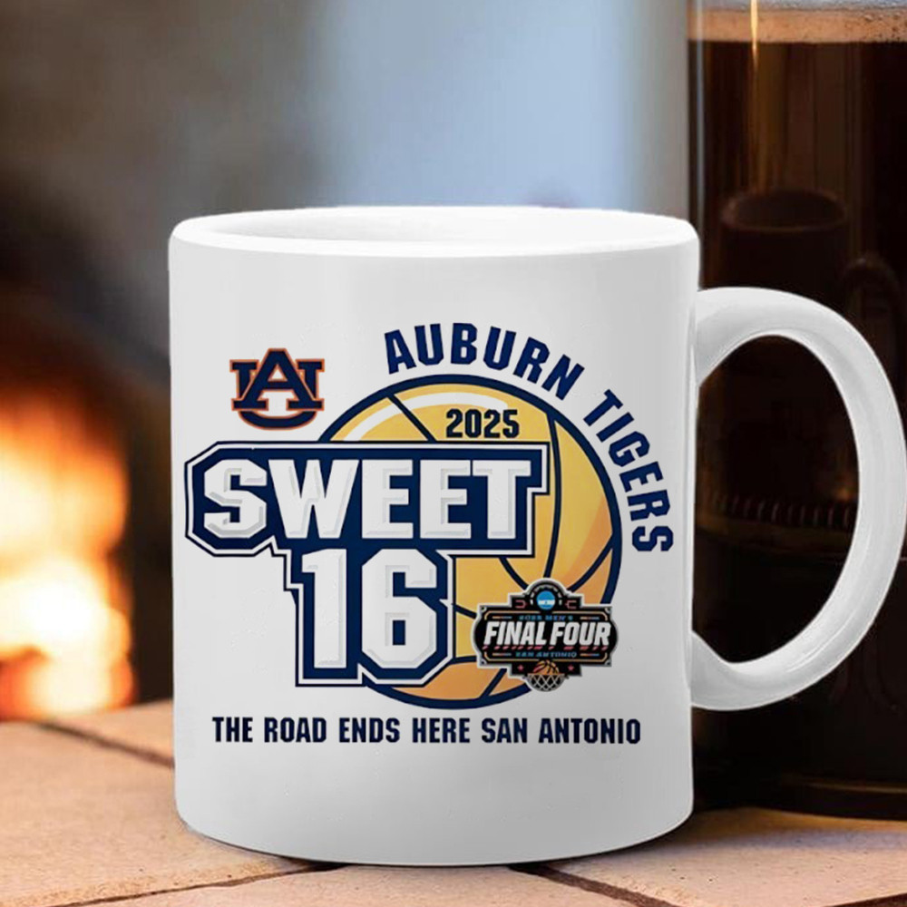 Auburn Tigers 2025 NCAA Men's Basketball Sweet 16 Final Four Mug Gift For Basketball Lover