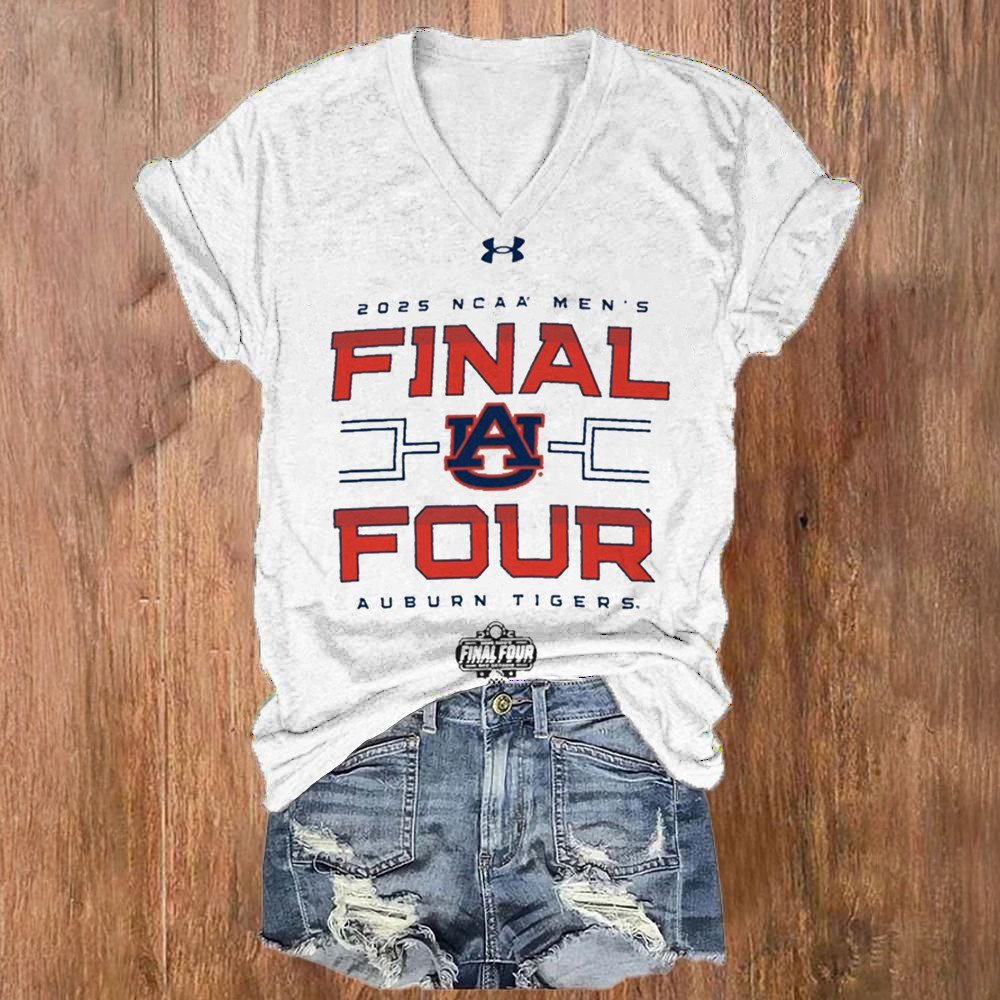 Auburn Tigers Under Armour 2025 NCAA Men's Basketball Tournament Final Four V-neck Shirt