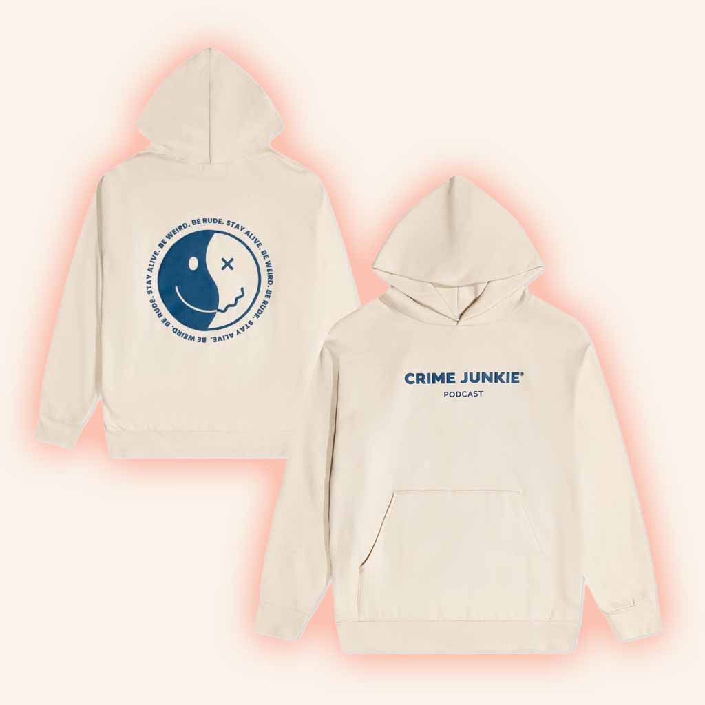 Audiochuck Merch Crime Junkie Bwbrsa Ivory Hoodie Gift Ideas For Him