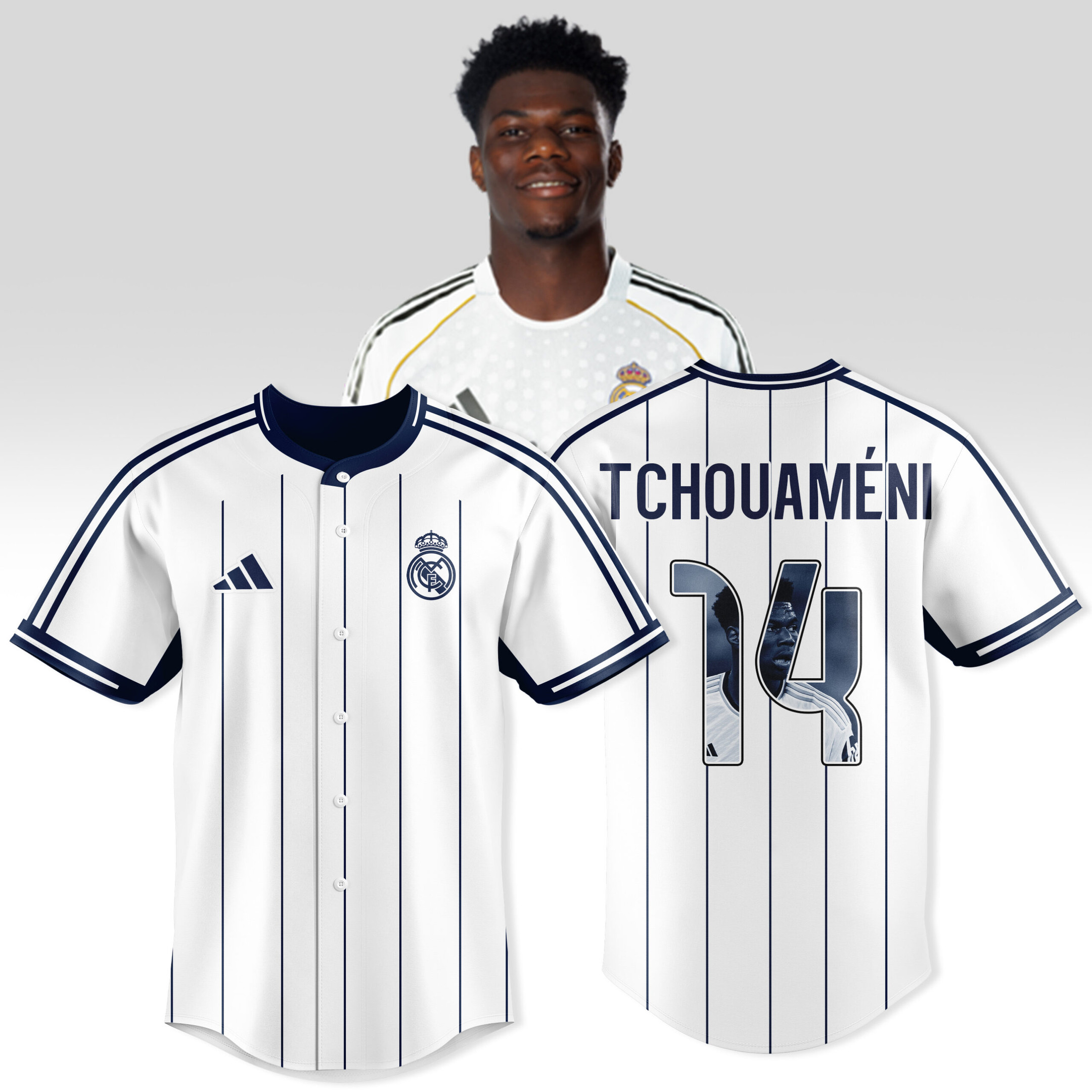 Aurelien Tchouameni 14 Real Madrid Personalized Baseball Jersey For Fans