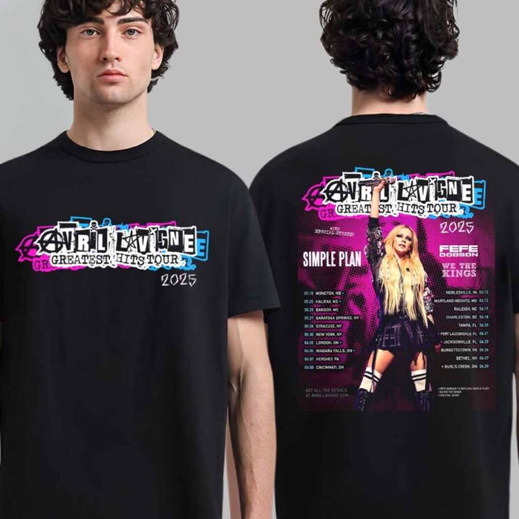 Avril Lavigne Greatest Hits Tour 2025 North America Tour Schedule Date List  T-Shirt Presents For Music Lovers