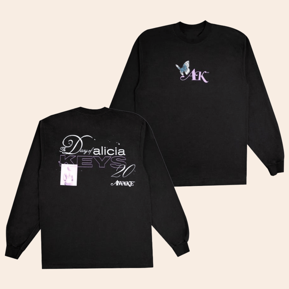 Awake Ny X Diary 20 Long Sleeve Shirt Alicia Keys Merch Birthday Gifts For Music Lovers