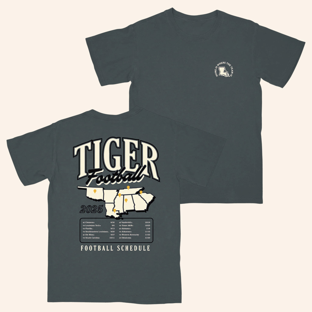 B-Unlimited Merch LSU 2025 Football Schedule Shirt Best Gifts For Football Lovers