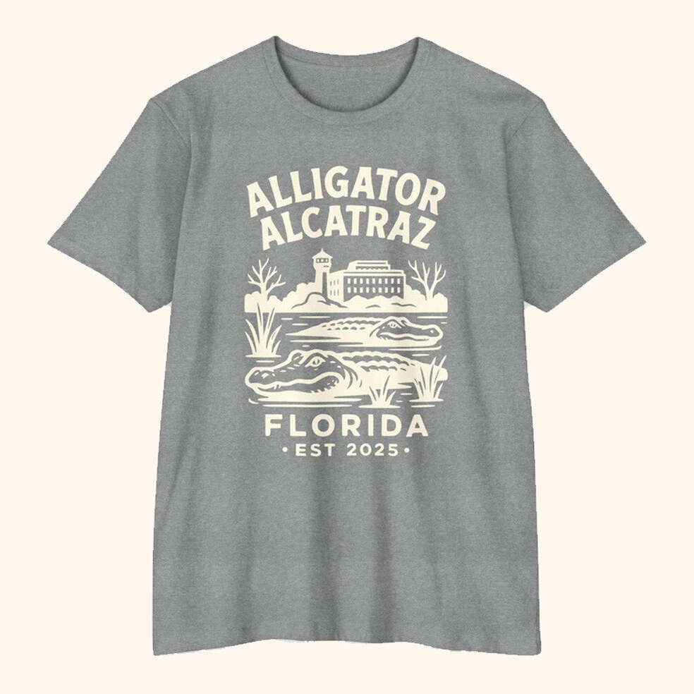 Babylon Bee Merch Alligator Alcatraz T-Shirt Gift For Him Birthday Gifts For Besties