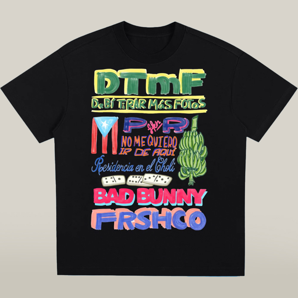 Bad Bunny 2025 Merch Dtmf Residencia Frshco Tour Tee Shirt Best Bad Bunny Presents