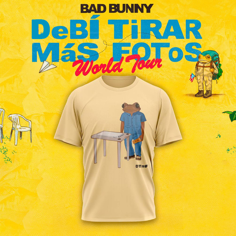 Bad Bunny DeB TiRAR MaS FOToS Concho Table T-Shirt Best Gifts For Husband