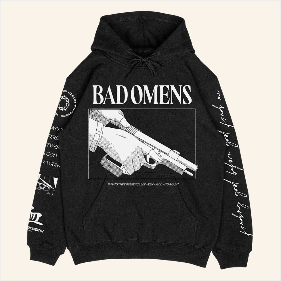 BAD OMENS Finding God Hoodie Bad Omens Merch Black Best Gifts For Husband Birthday Gift Ideas