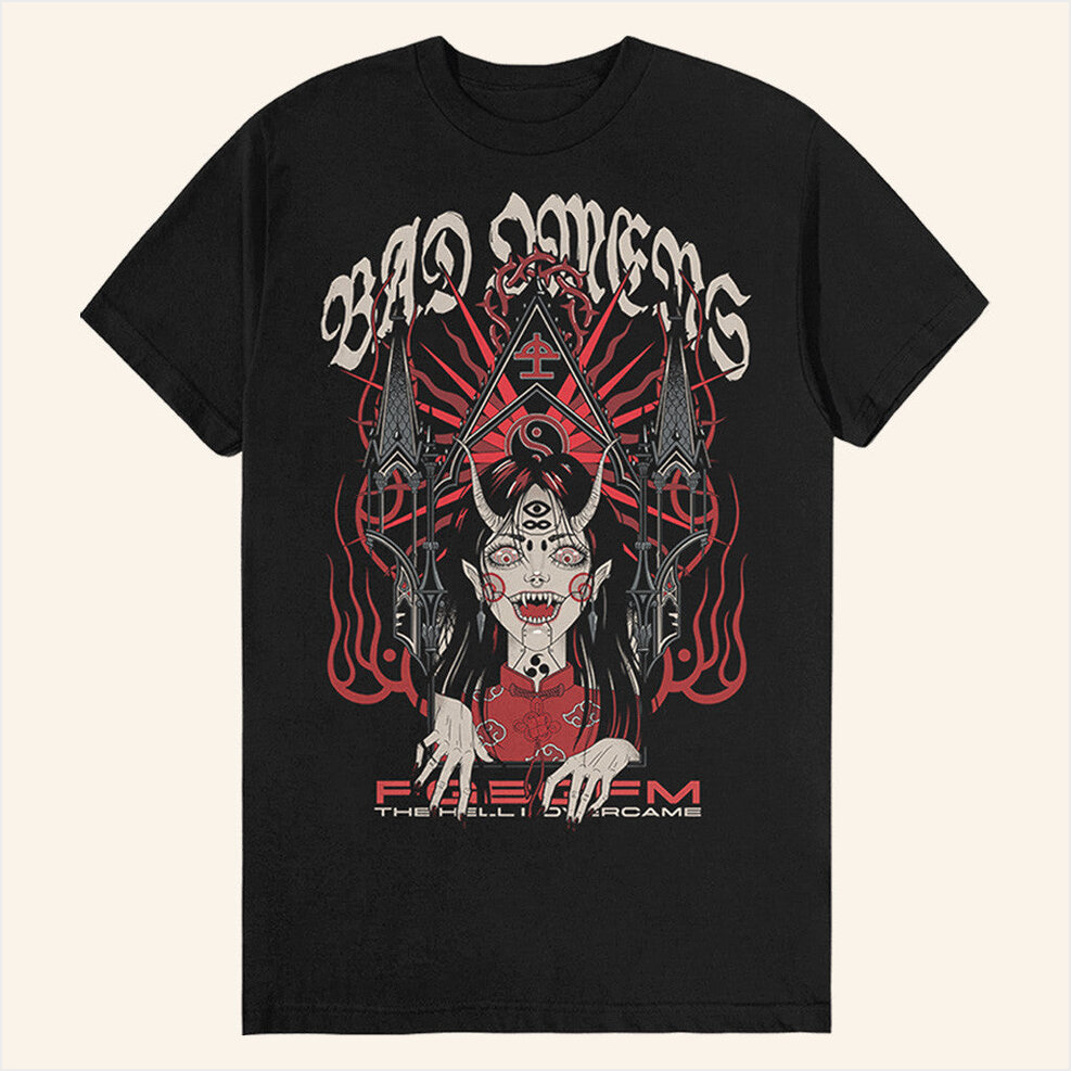 BAD OMENS No Religion T-Shirt Bad Omens Merch Present For Him BFF Birthday Gifts