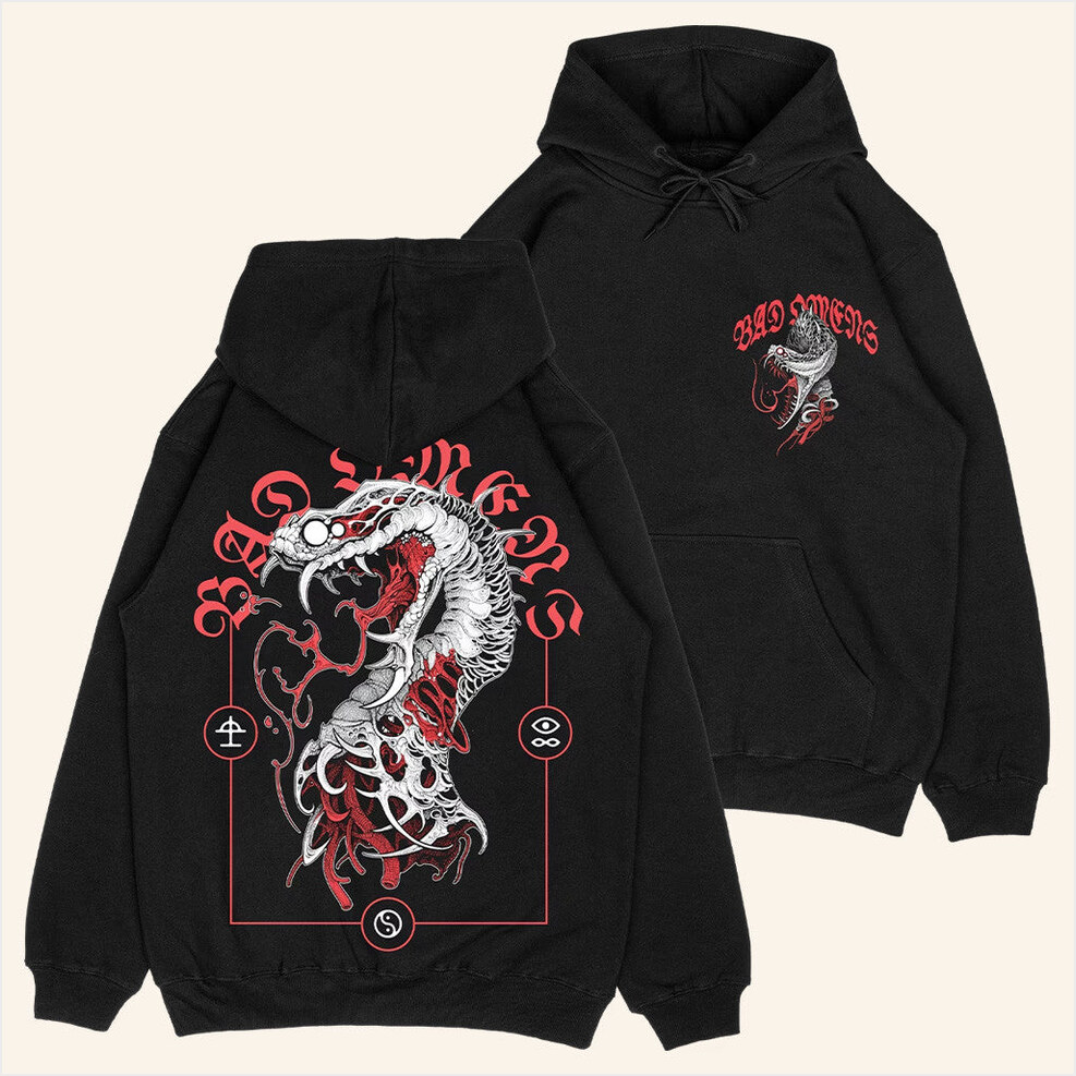 BAD OMENS Serpent Tongue Hoodie Bad Omens Merch Best Friend Birthday Gifts Christmas Presents