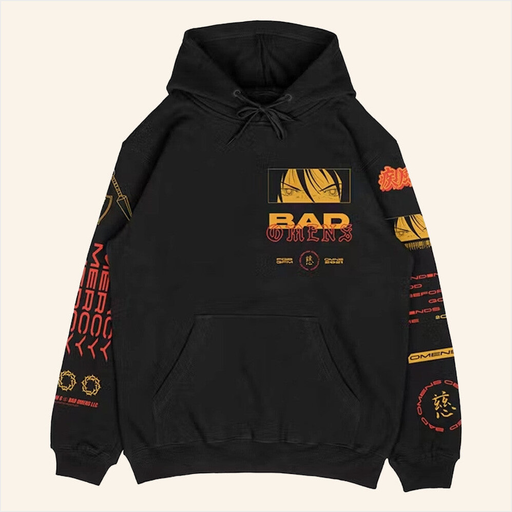 Bad Omens Sharingan Black Hoodie Bad Omens Merch Birthday Gifts For Friends Christmas Presents