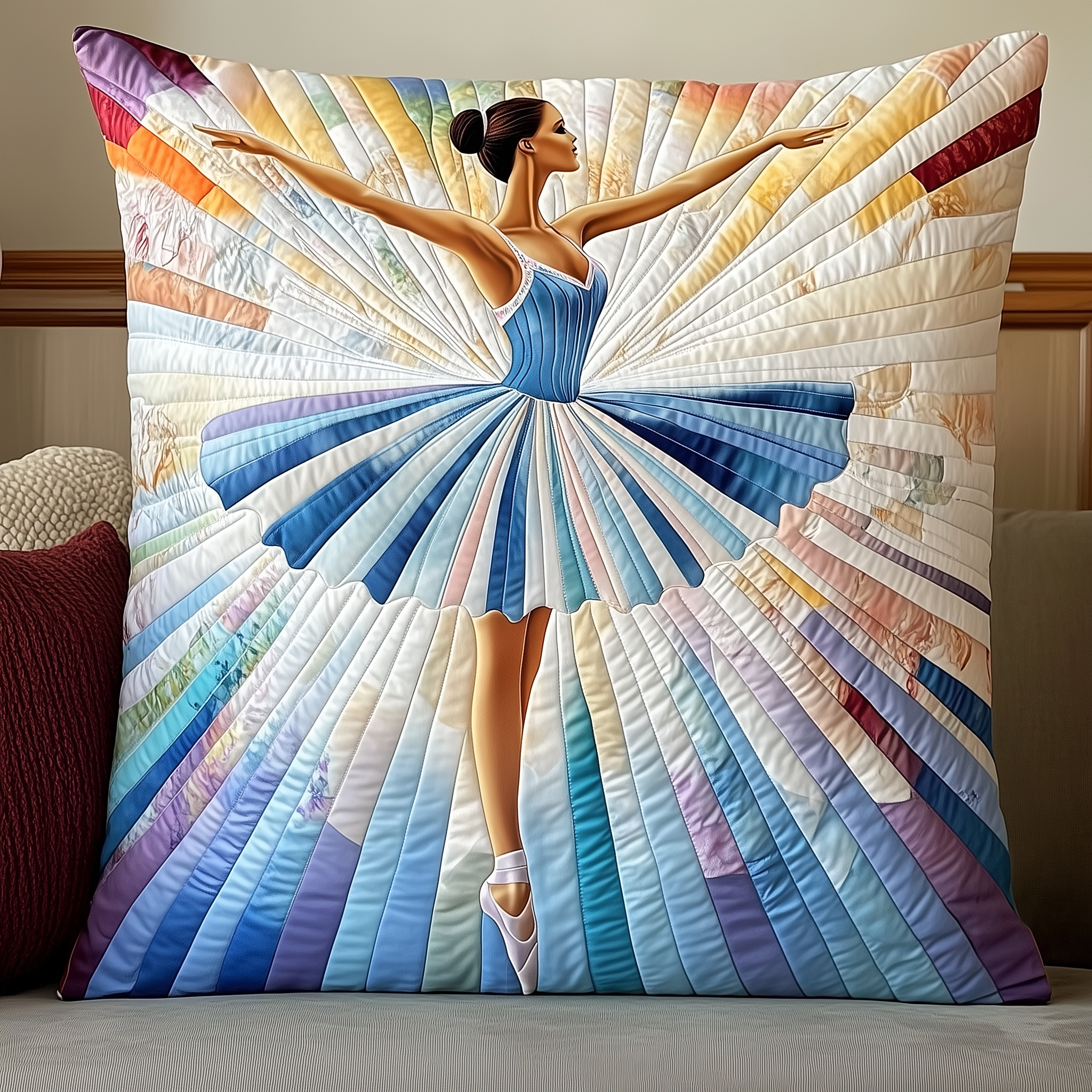 Ballerina Girl Quilted Pillow Case Throw Pillow Covers Cute Ballerina Gifts For Adults Christmas Holiday