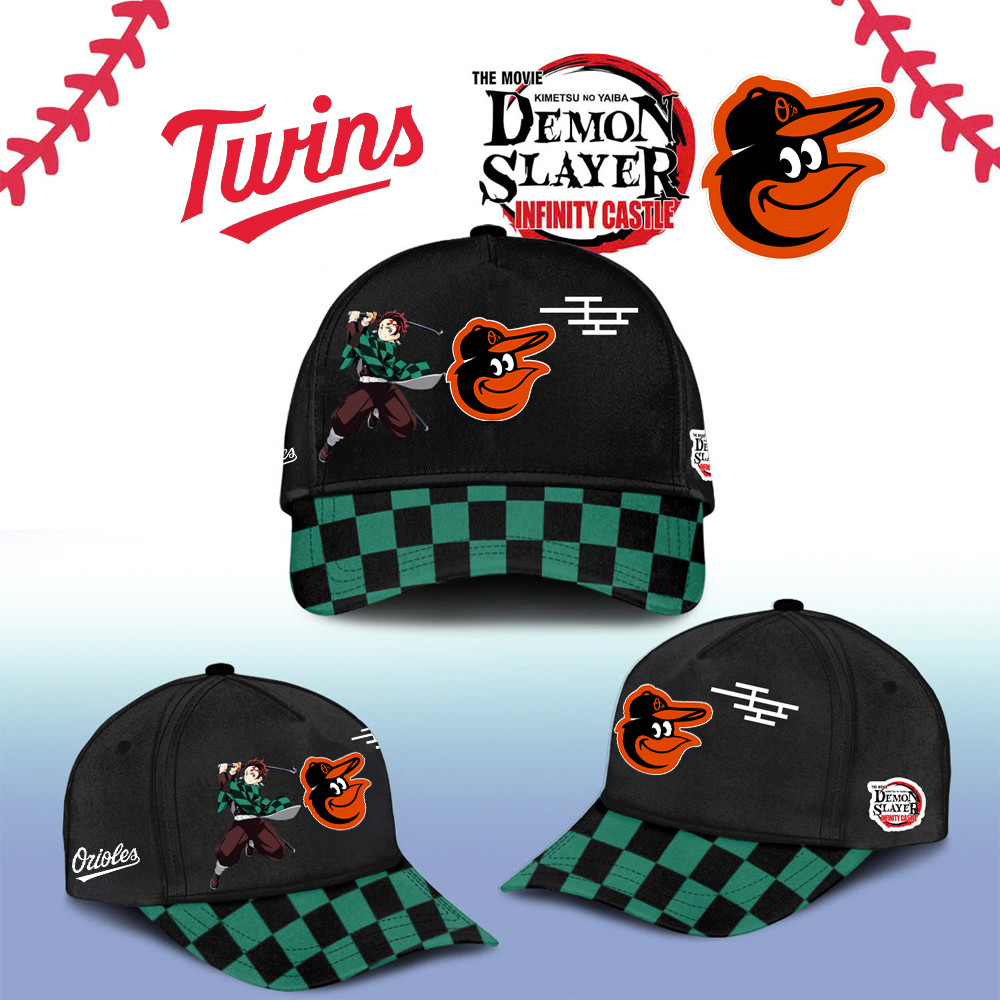 Baltimore Orioles Demon Slayer Tanjiro Cap 2025 Gift Ideas For Baseball Fans