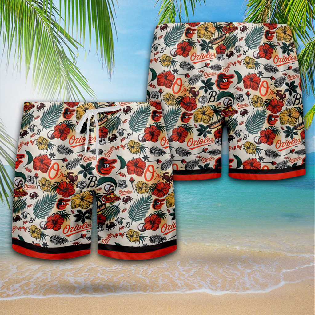 Baltimore Orioles Hawaiian Shorts Baltimore Orioles Merch Best Gifts For Baseball Lovers