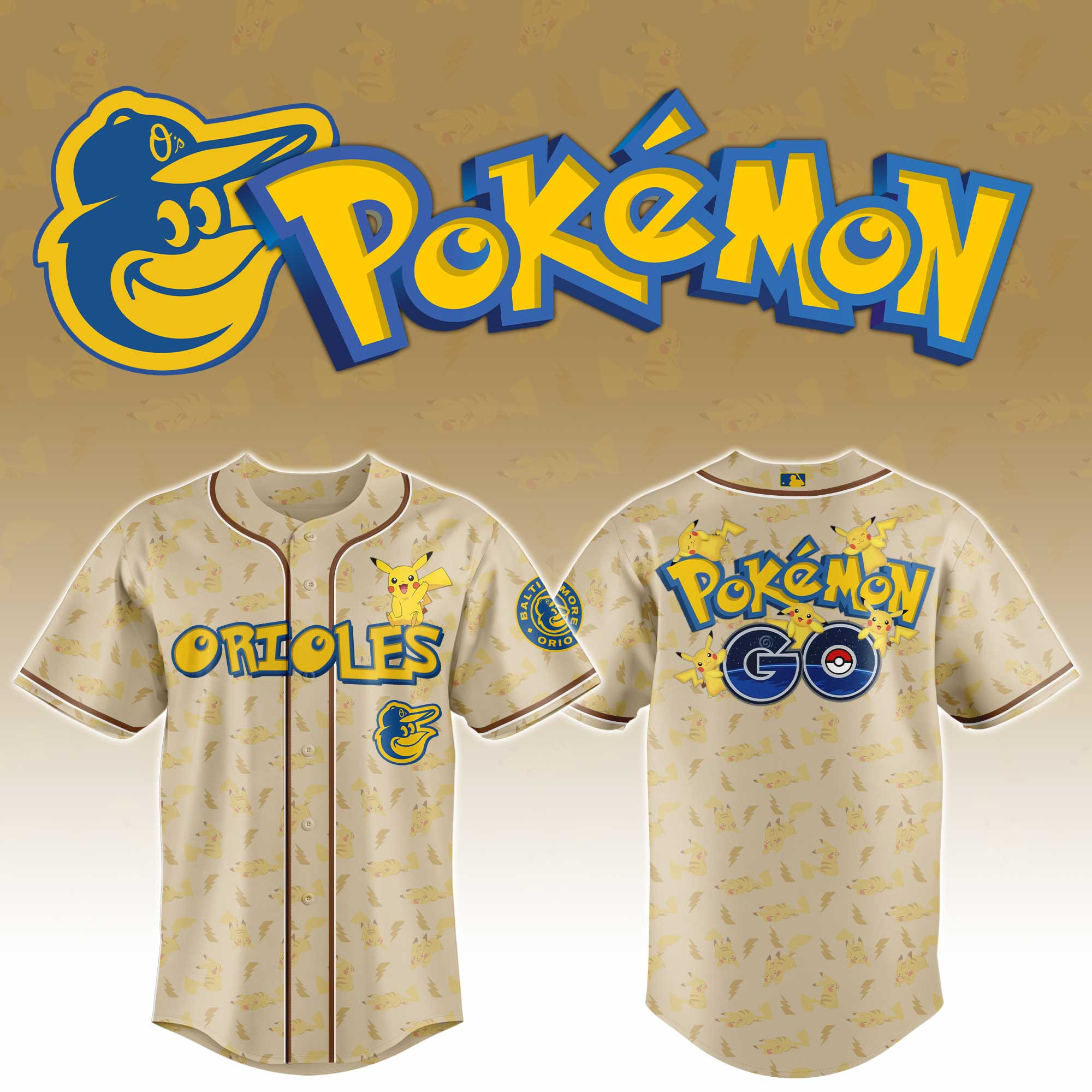 Baltimore Orioles Mlb X Pokemon Go Master Baseball Jersey For Fans