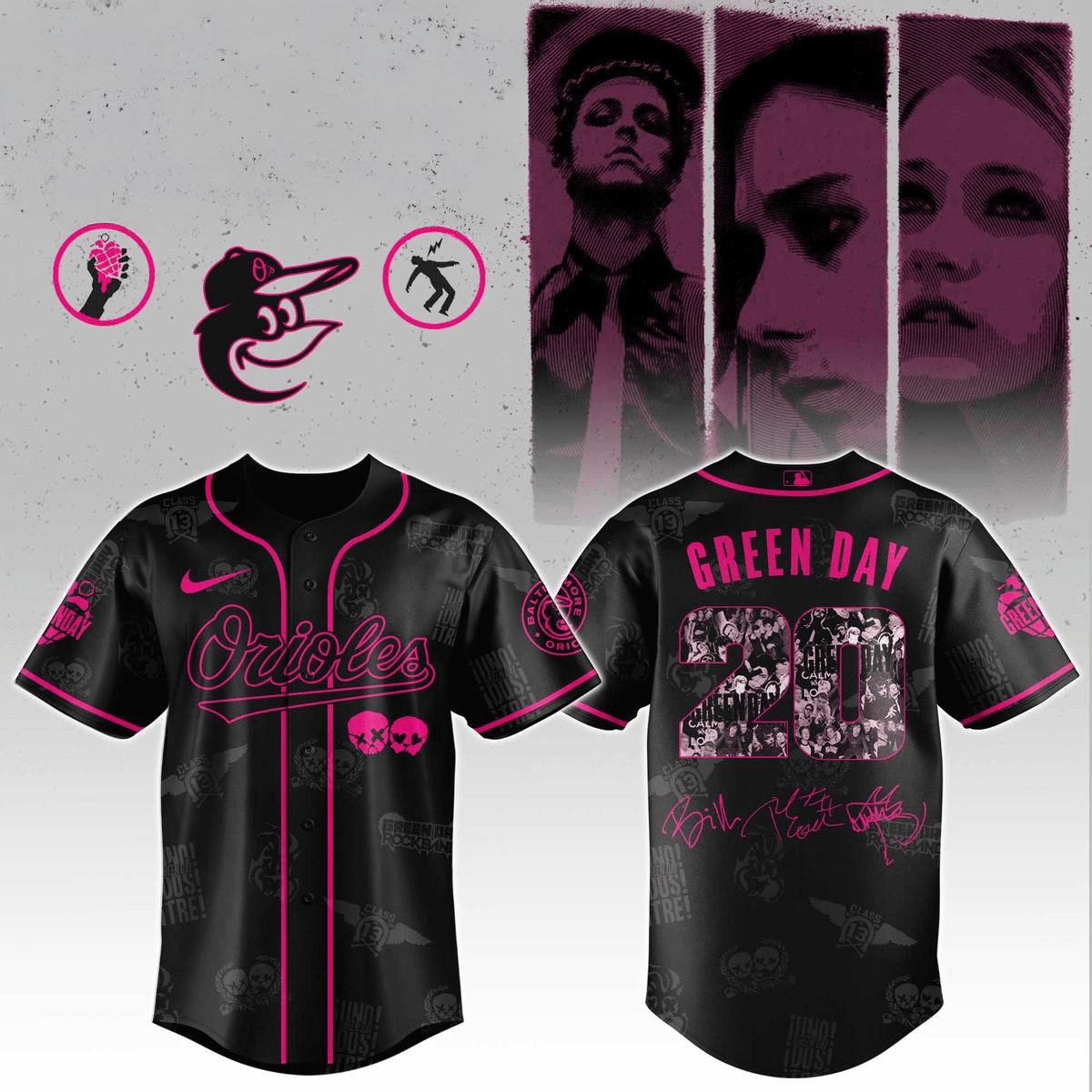 Baltimore Orioles X Green Day 20 Years Of American Idiot 2025 Jersey Baltimore Orioles Merch