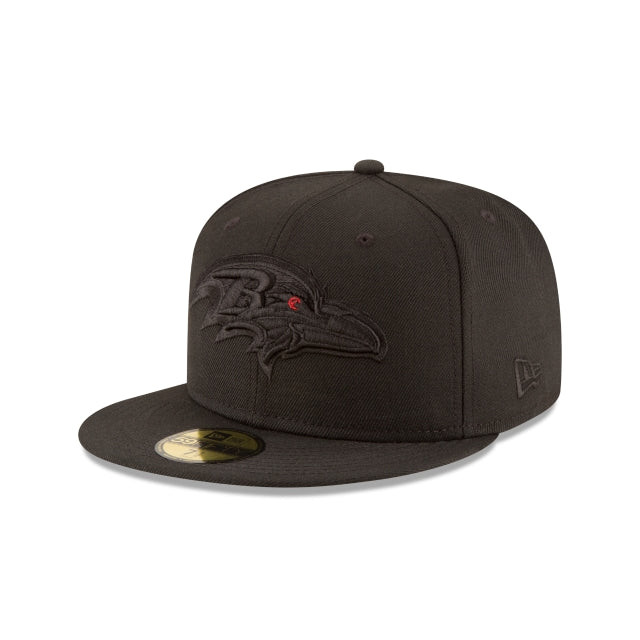 Baltimore Ravens Black on Black Snapback Hat Embroidered Football Themed Gifts
