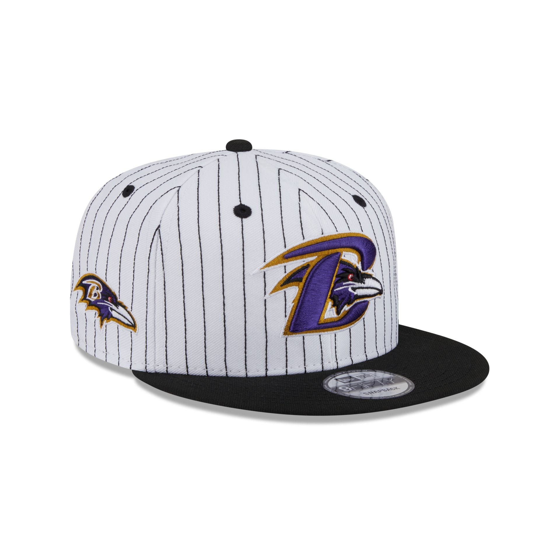 Baltimore Ravens Deceptor Pinstripe Embroidered Snapback Hat Gifts For Football Fan