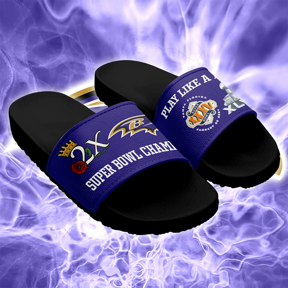 Baltimore Ravens Slide Sandals Gifts For Football Fan