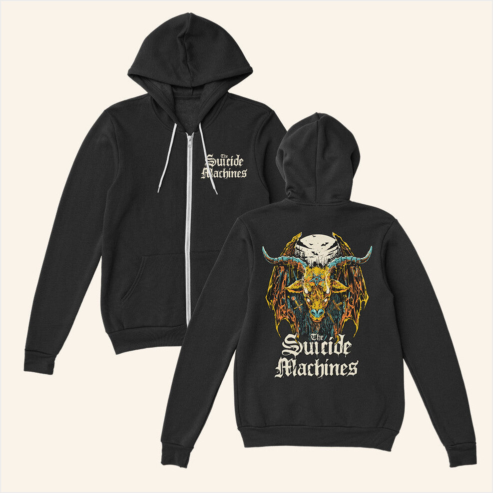 Baphomet Zip Hoodie Suicide Machines Detroit Merch Birthday Gifts For Brother Gifts For Besties