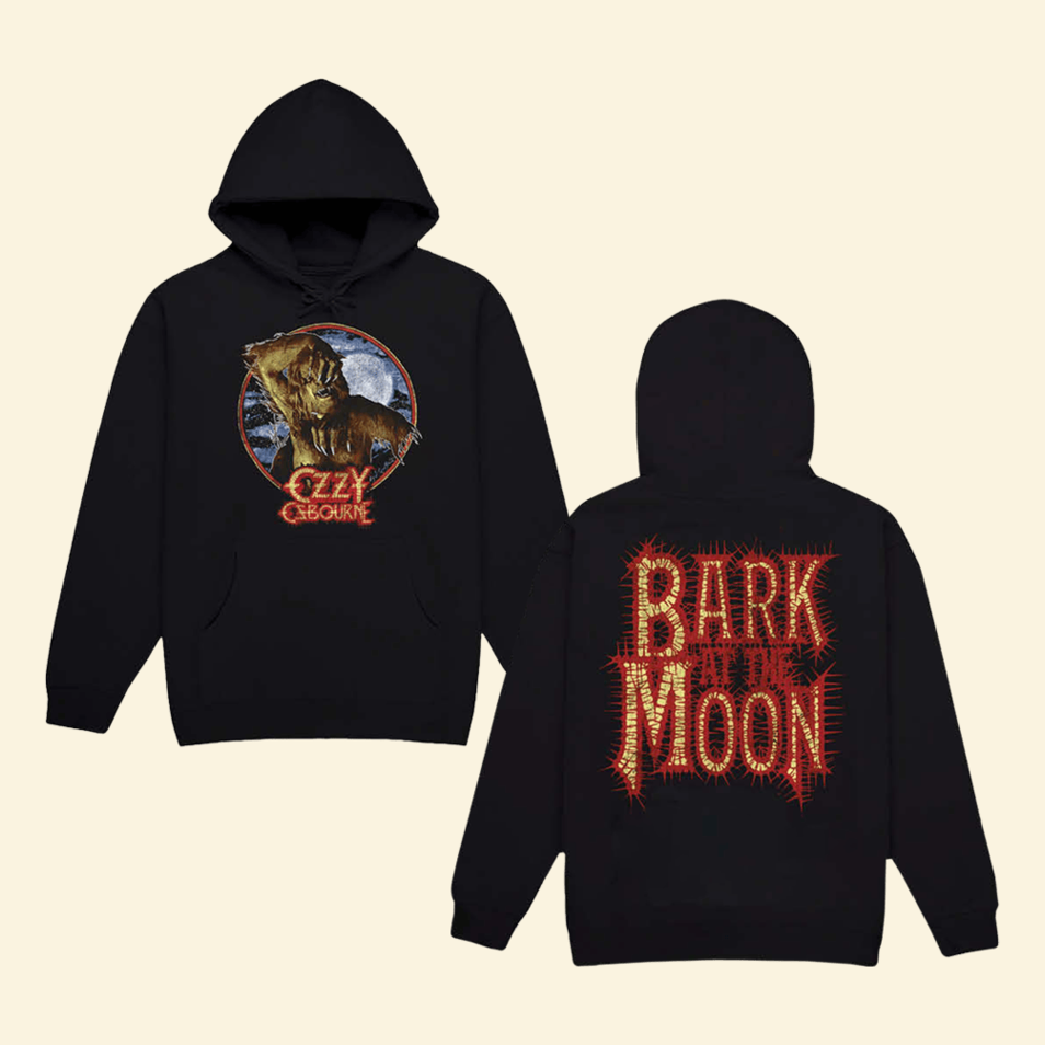 Bark At The Moon Hoodie Official Ozzy Osbourne Merch Gift Ideas For Husband Gifts For Friends