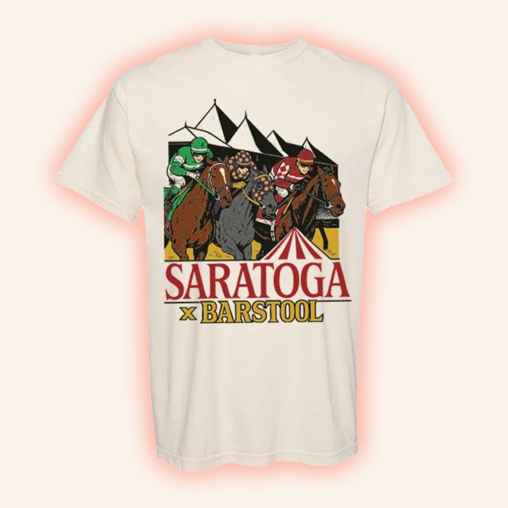 Barstool Sports Merch Saratoga X Barstool Sports Racing T-Shirt Gifts For Him