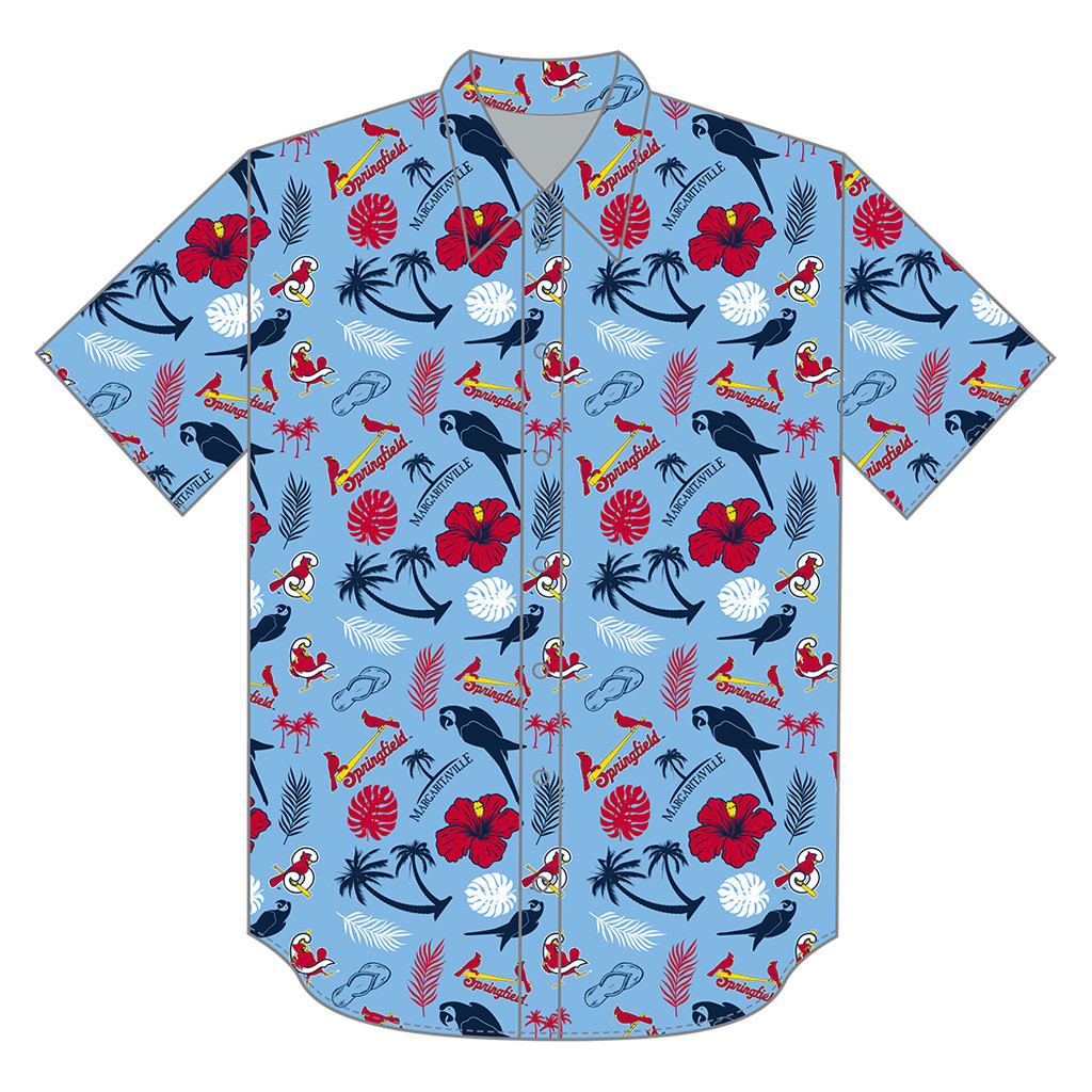 Baseball Margaritaville Night Hawaiian Shirt Springfield Cardinals Merch Dad Gifts