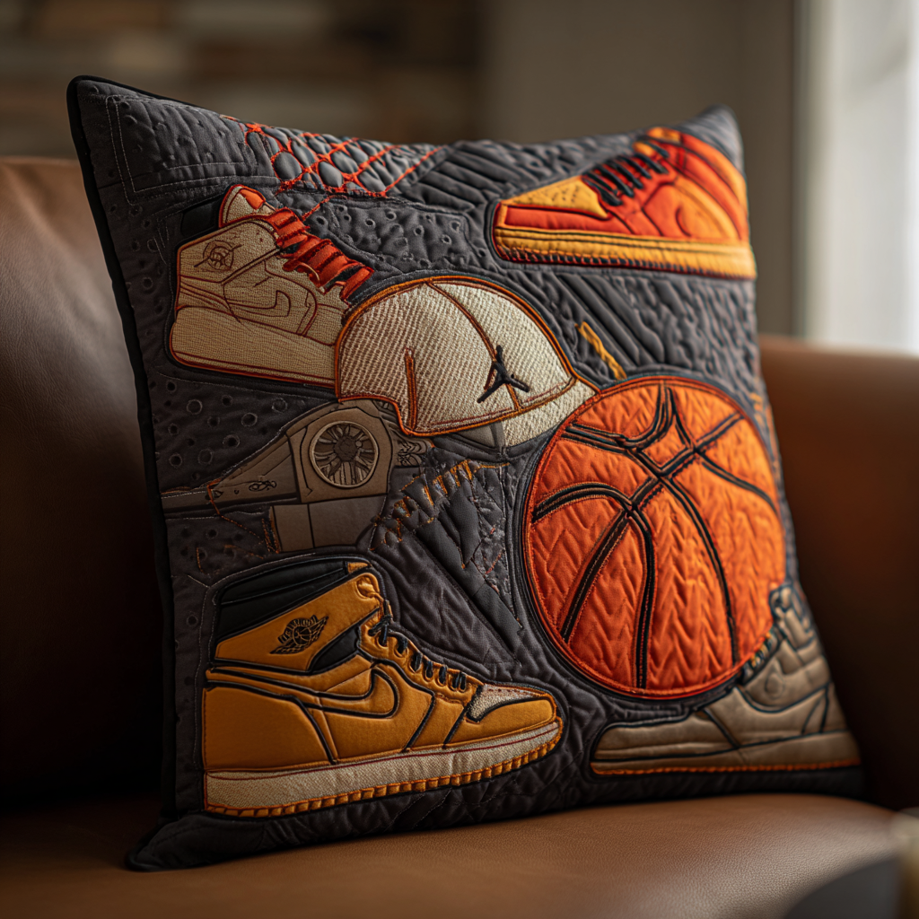 Basketball Fan Gift NBA Quilted Pillow Case Cushion Cover Sports Merch