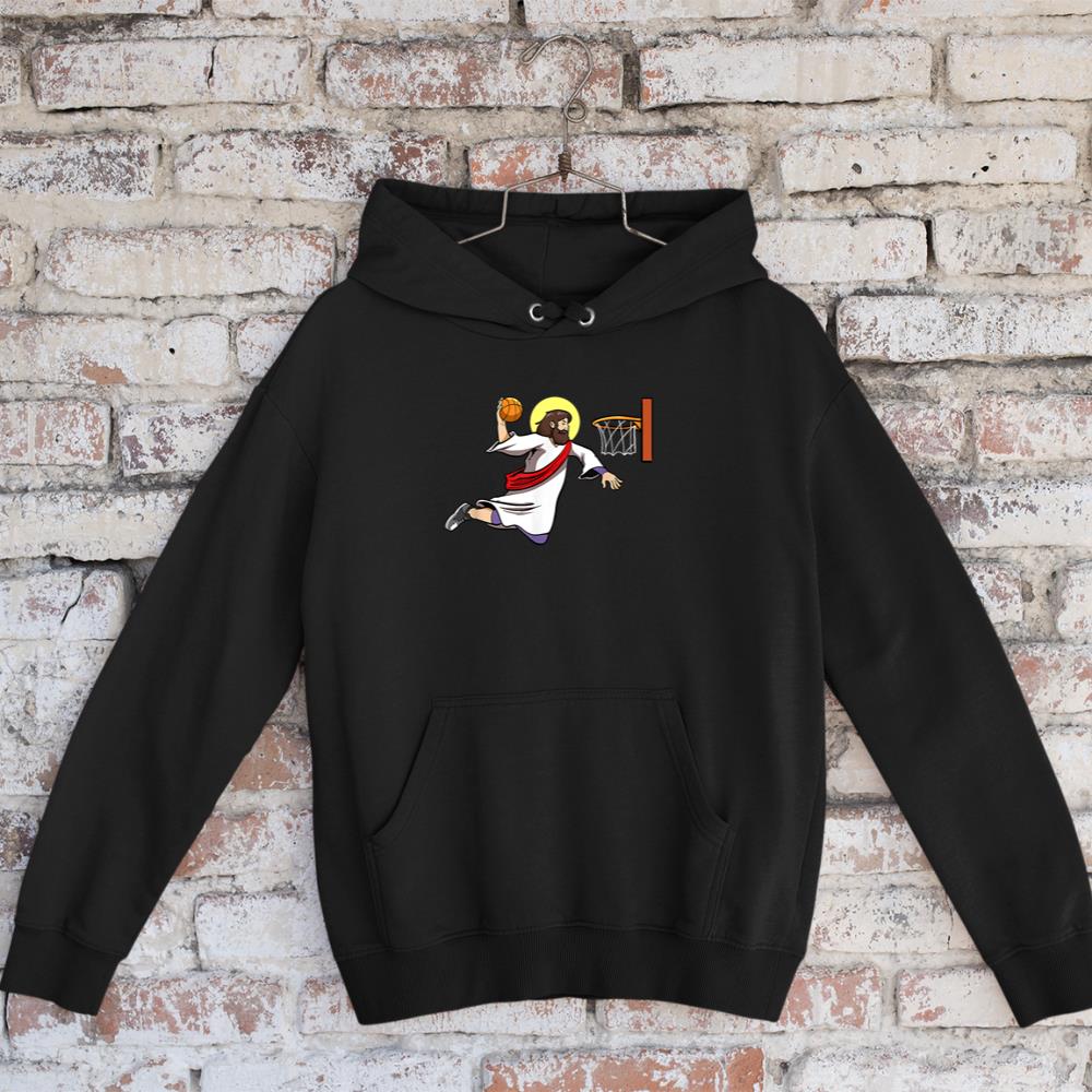 Basketball Player Dunking Christians Basketball Jesus Hoodie