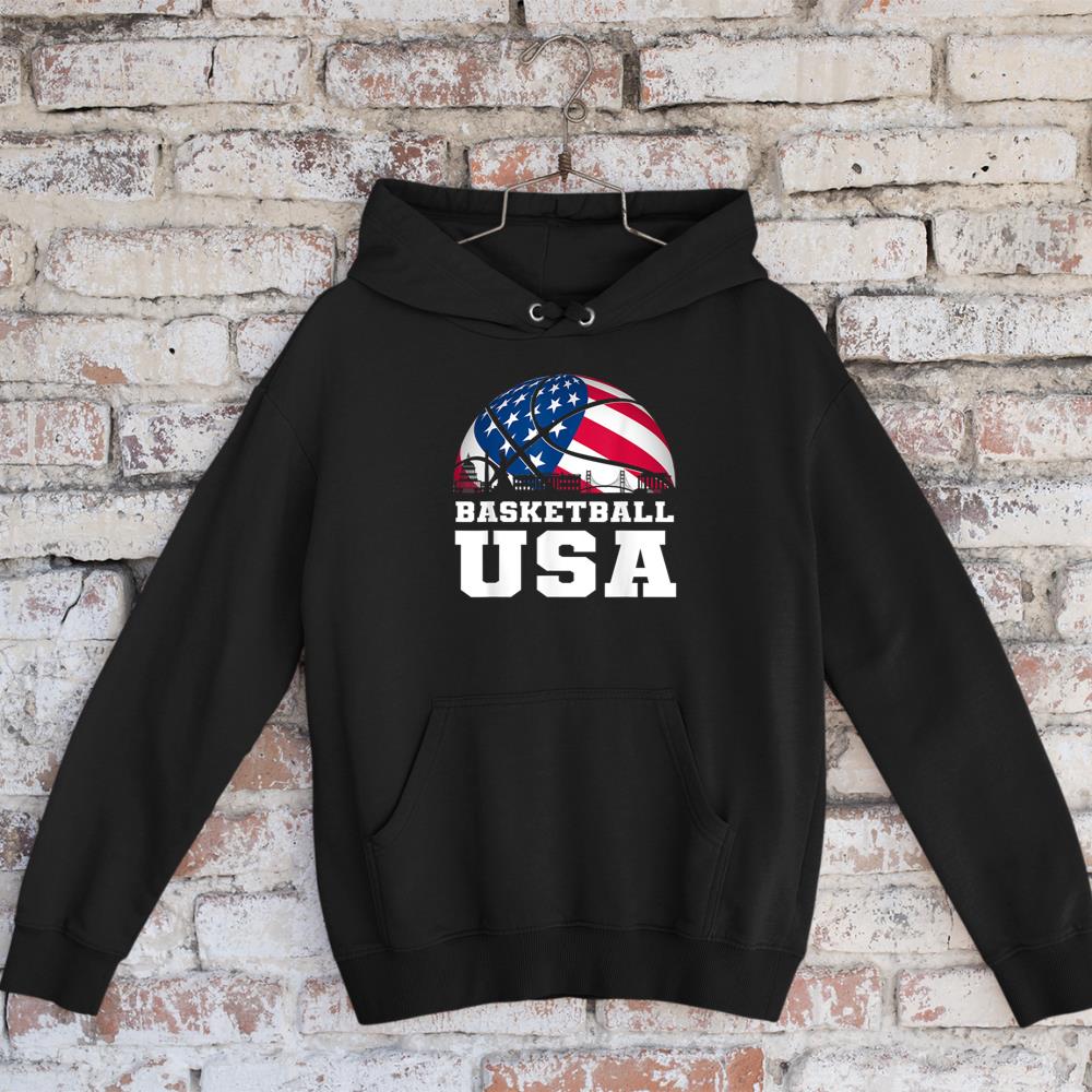 Basketball USA Support the Team Tshirt USA Flag Dream Hoodie