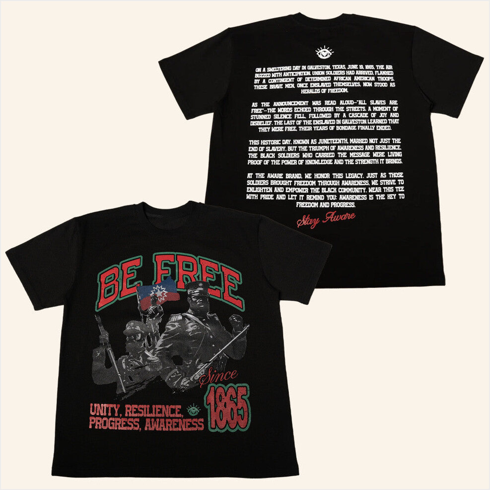 Be Free T-Shirt The Aware Brand Merch Black Best Birthday Gifts For Best Friend