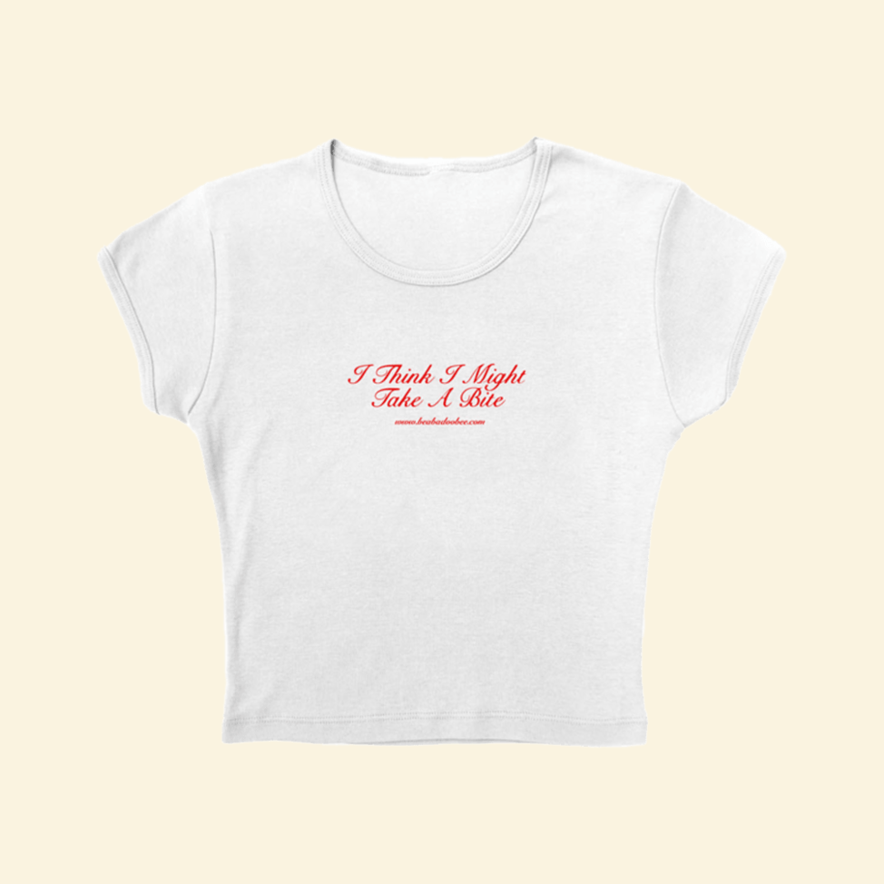 Beabadoobee Take a Bite Cropped T-Shirt Beabadoobee Merch Mother'sDay Birthday Gifts 2025