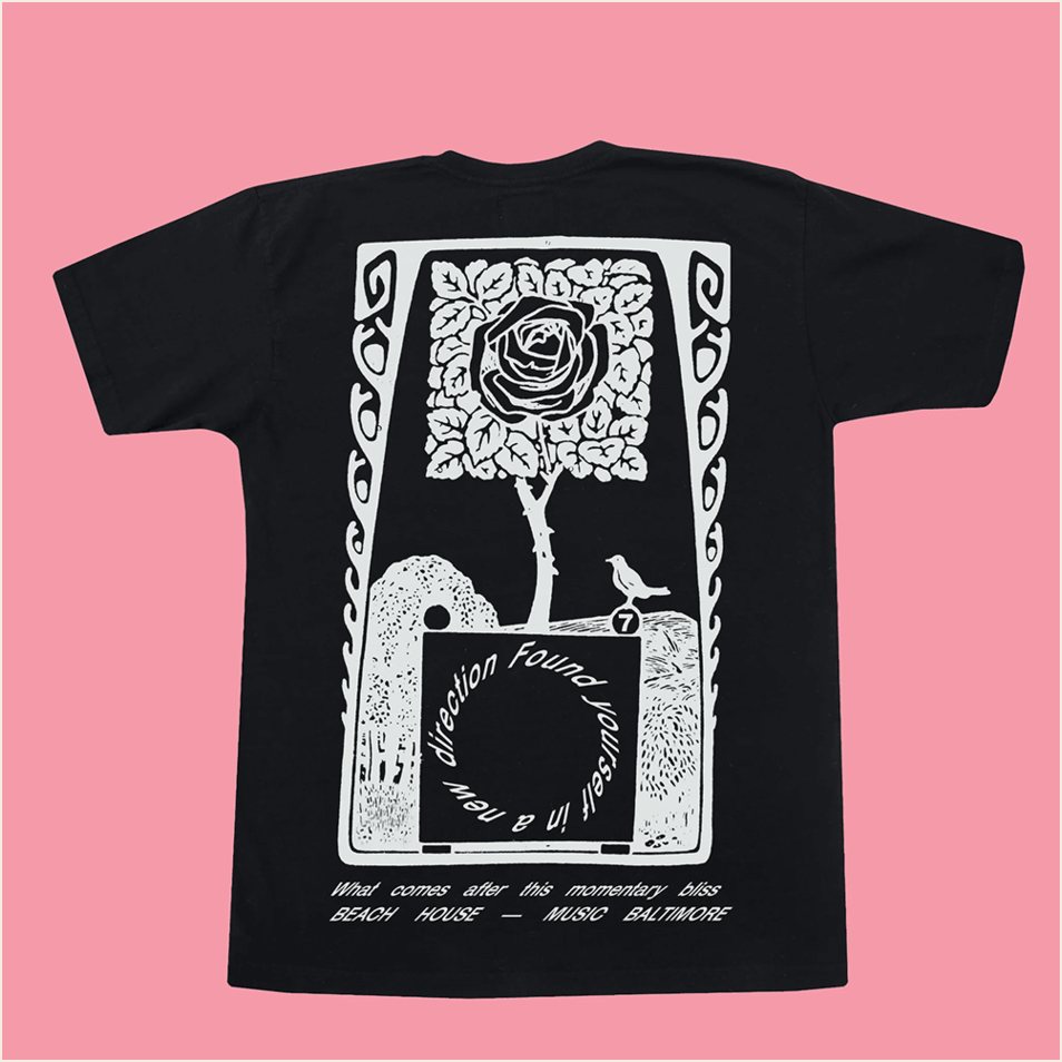 Beach House Black Rose T-Shirt Beach House Merch Father's Day Birthday Gifts For Husband