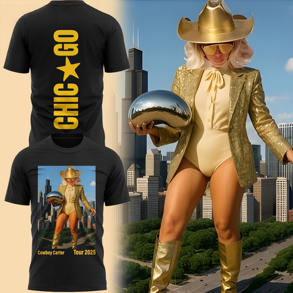 Beyonce Cowboy Carter Tour X Chicago 2025 Shirt Beyonce Cowboys Merch Fans Gifts