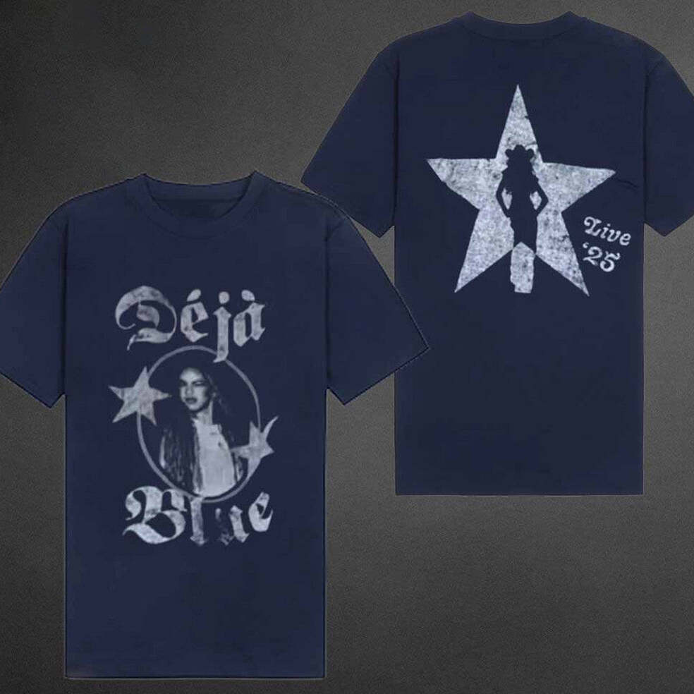 Beyonce Deja Blue Shirt Beyonce Shirt Beyonce Cowboy Carter Tour Merch 2025 Gifts For Fans