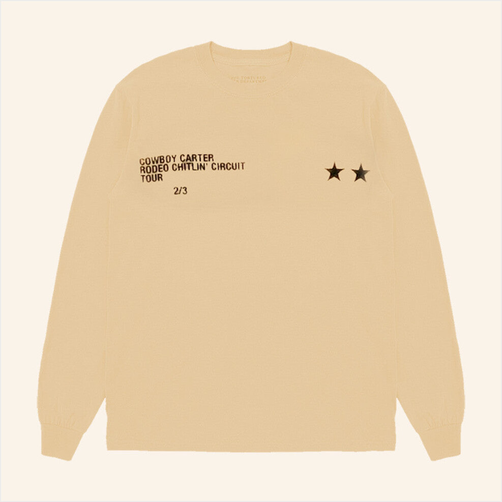 Beyonce Shirt Beyonce Tour Merch Cowboy Carter Signature Beige Tour Long Sleeve Beyonce Merch