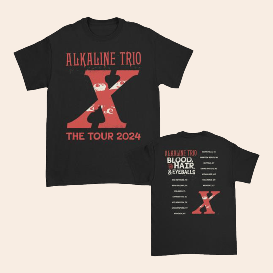 Bhe The Tour Fall 2024 T-Shirt Alkaline Trio Merch Black Birthday Gifts For Rock Band Fans