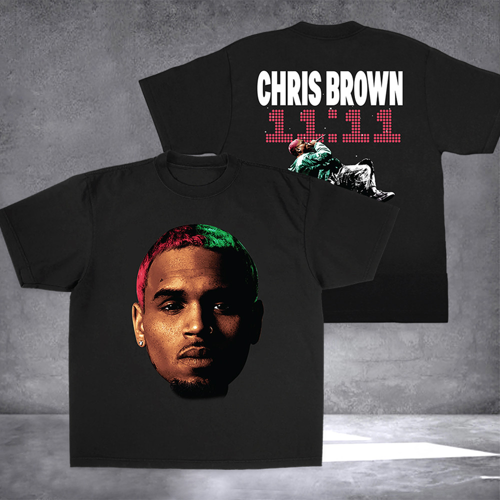 Big Head Shirt Chris Brown 11 11 T-Shirt Cool Gifts For Music Lovers