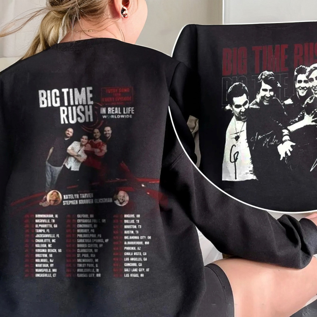 Big Time Rush In Real Life Worldwide Tour Sweatshirt 2025 Concert Sweatshirt Fans Gifts