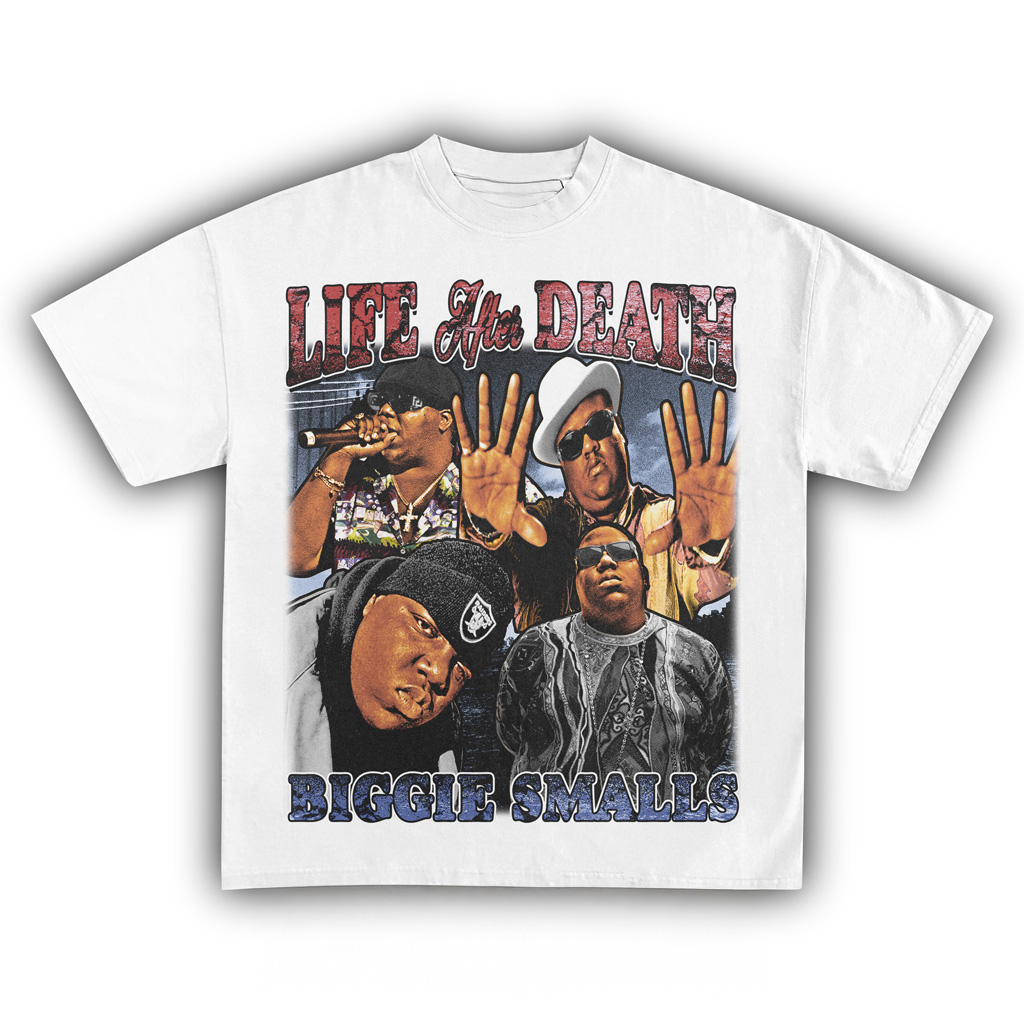 Biggie Smalls Life After Death White Shirt Biggie Smalls Merch Gifts For Men