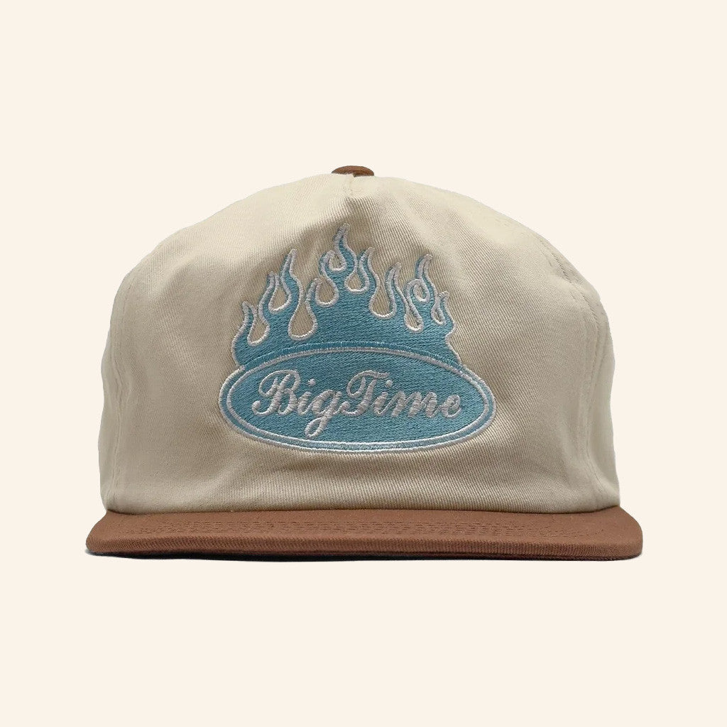 Bigtime Merch Bigtime Blue Flame Embroidered Snapback Hat Gifts For Friends