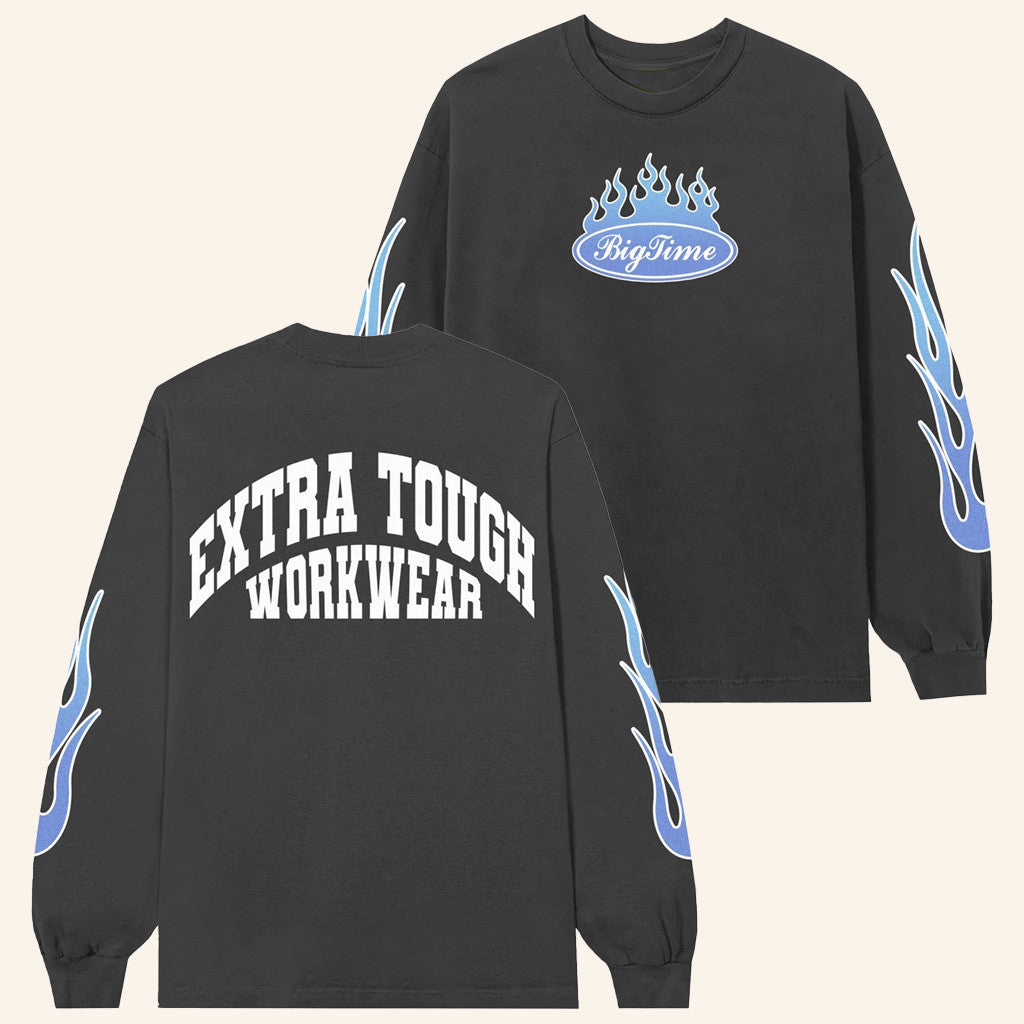 Bigtime Merch Bigtime Blue Flame Long Sleeve Shirt Best Gifts For Friends