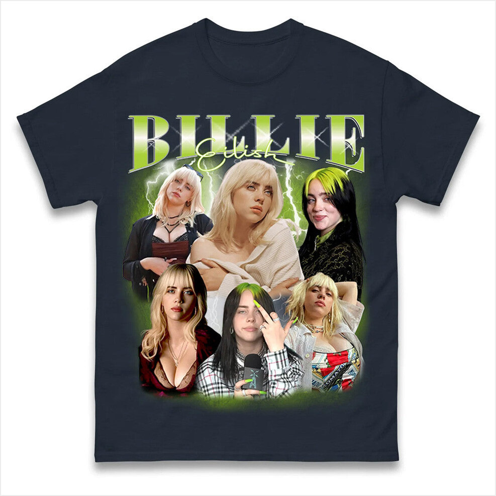 Billie Eilish Bootleg T-Shirt Spoofy Tees Merch Birthday Gifts For Her Gifts For Friends