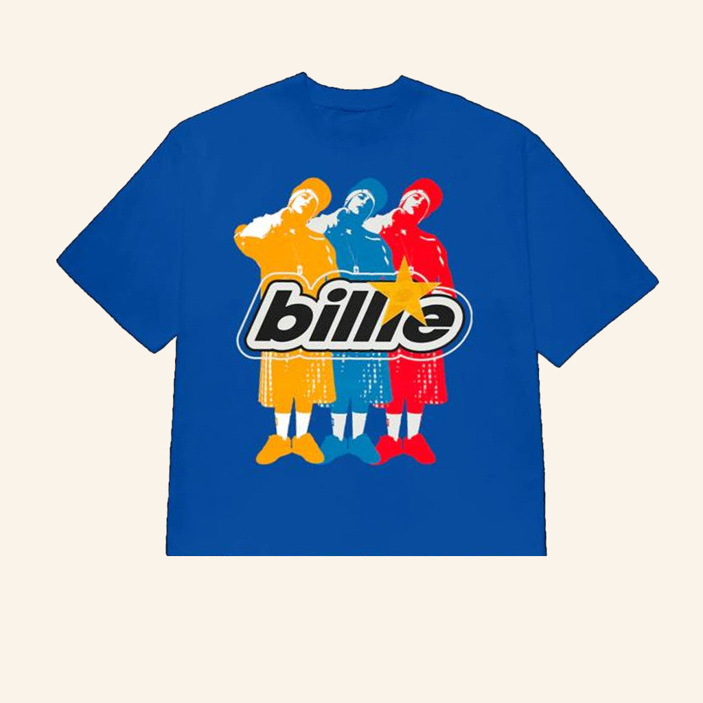 Billie Eilish Merch Billie Repeat Blue T-Shirt Gifts For Besties