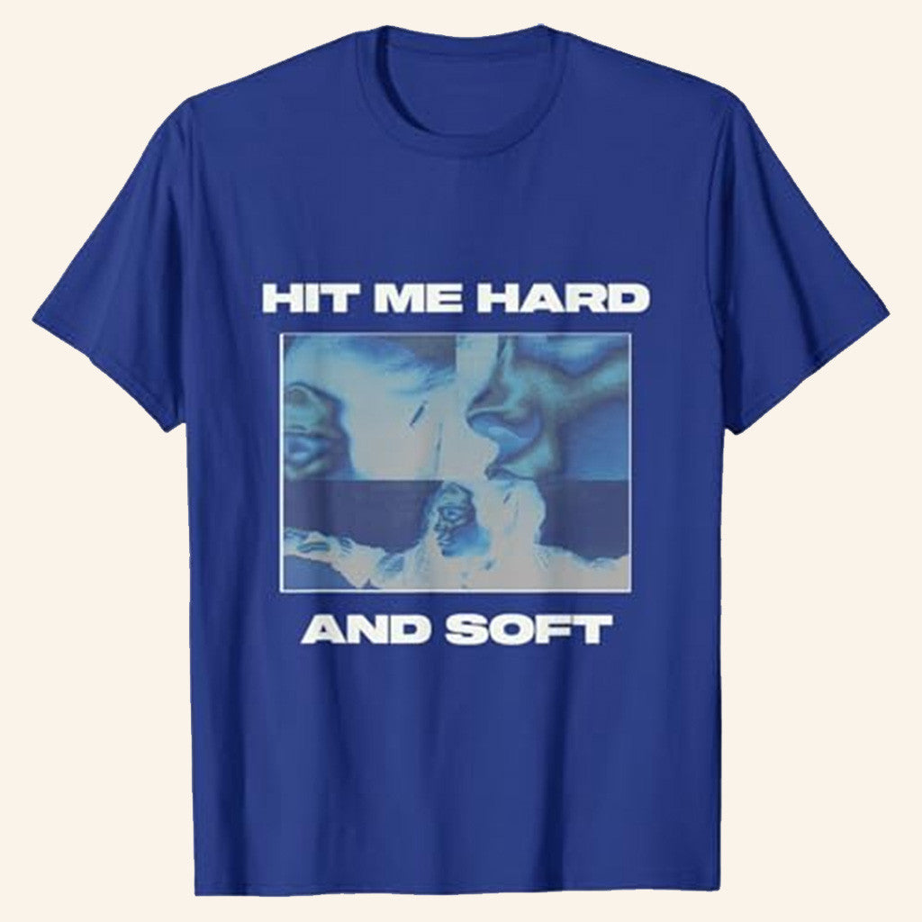 Billie Eilish Merch Hit Me Hard And Soft Tour 2025 Inverted Blue T-Shirt Gifts For Music Lovers