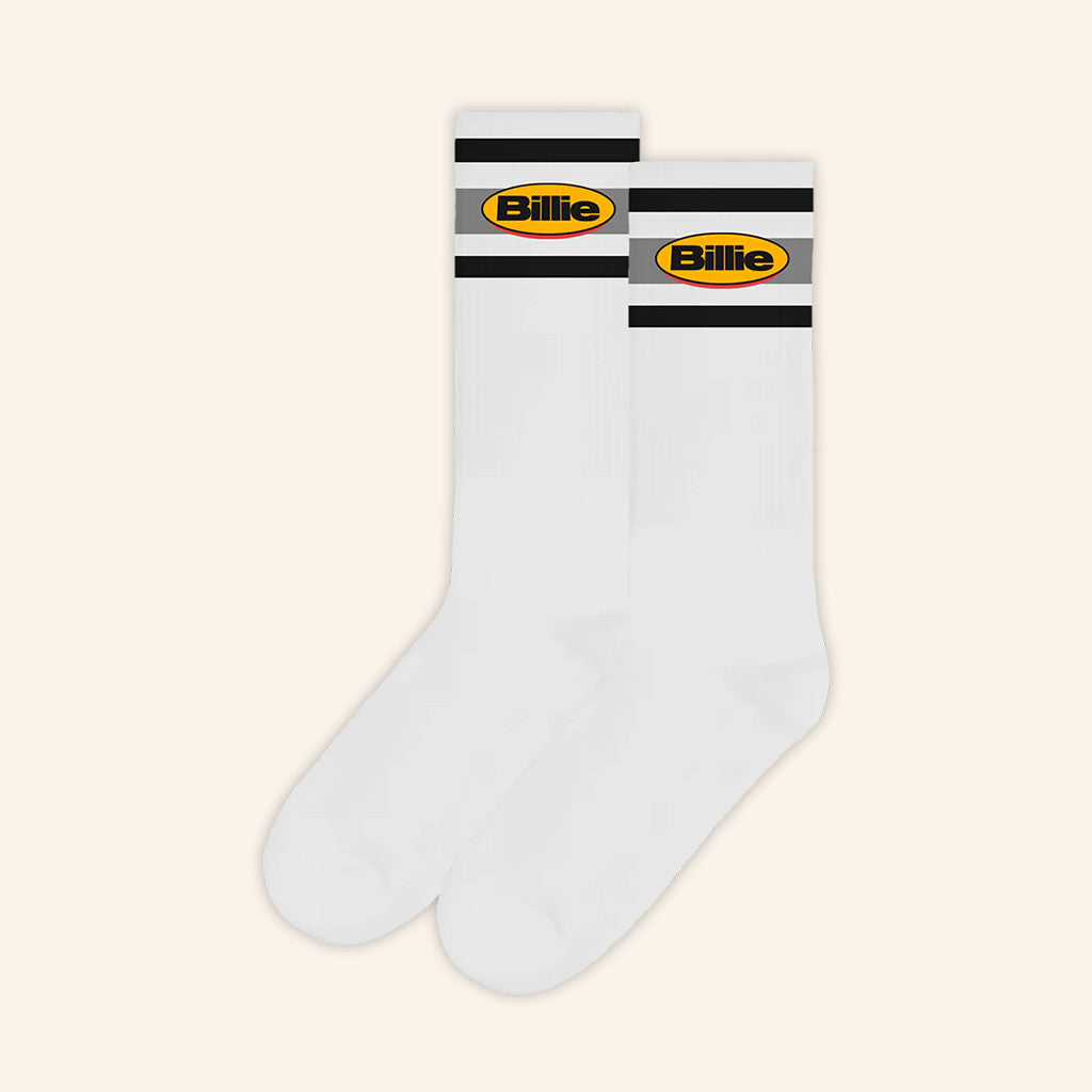 Billie Eilish Merch Hit Me Hard And Soft Tour 2025 Socks Billie Retro Stripe Socks