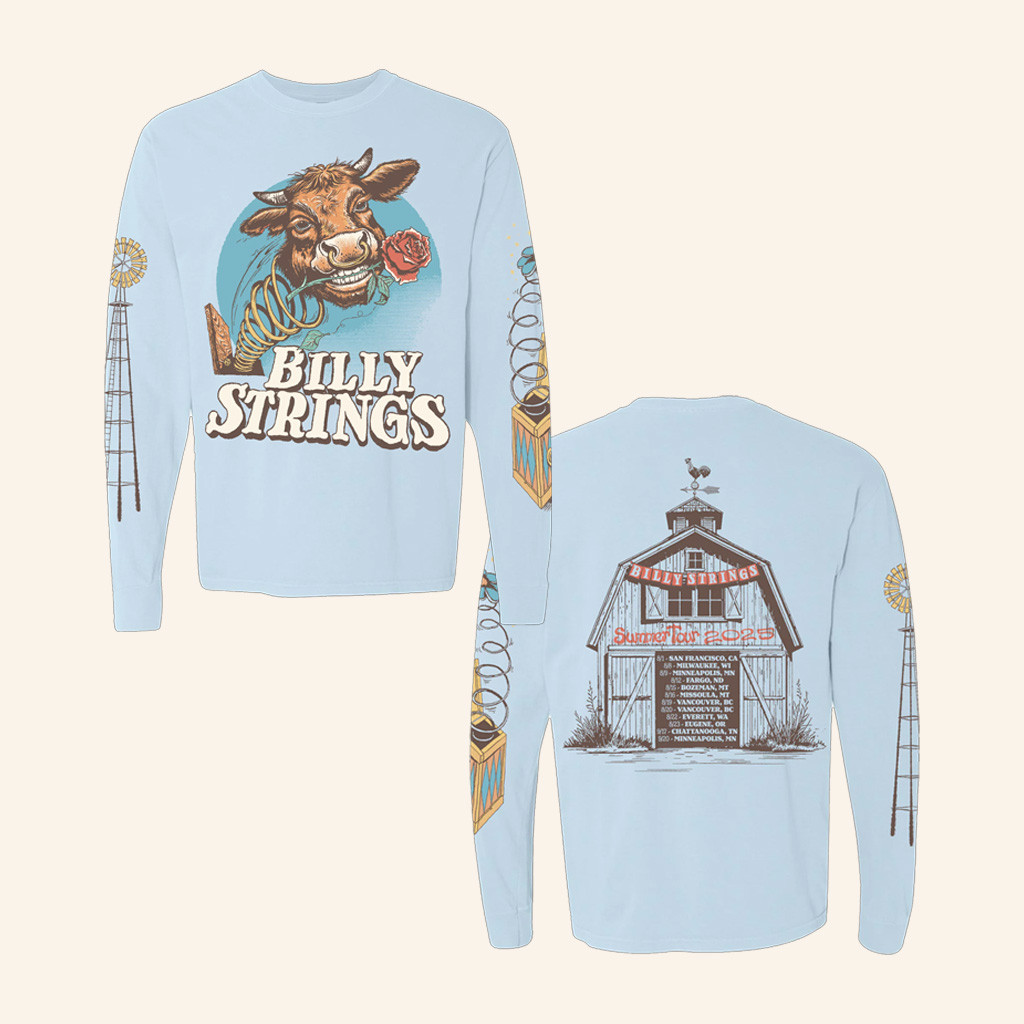 Billy Strings Merch Cow Long Sleeve T-Shirt Gifts For Besties